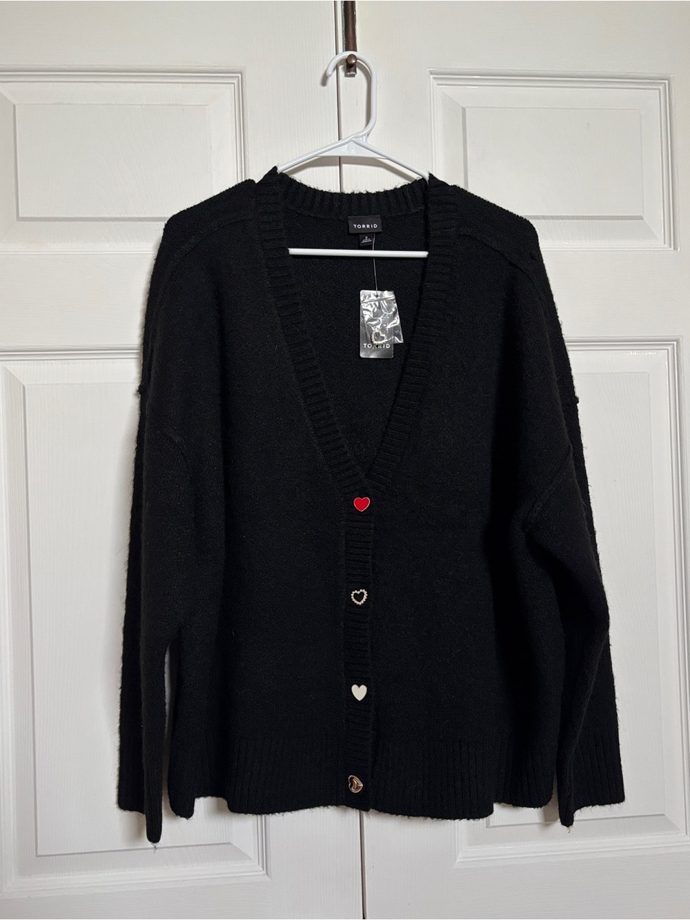 Torrid Black Heart Button Cardigan Sweater NWT Women’s Plus Size 2